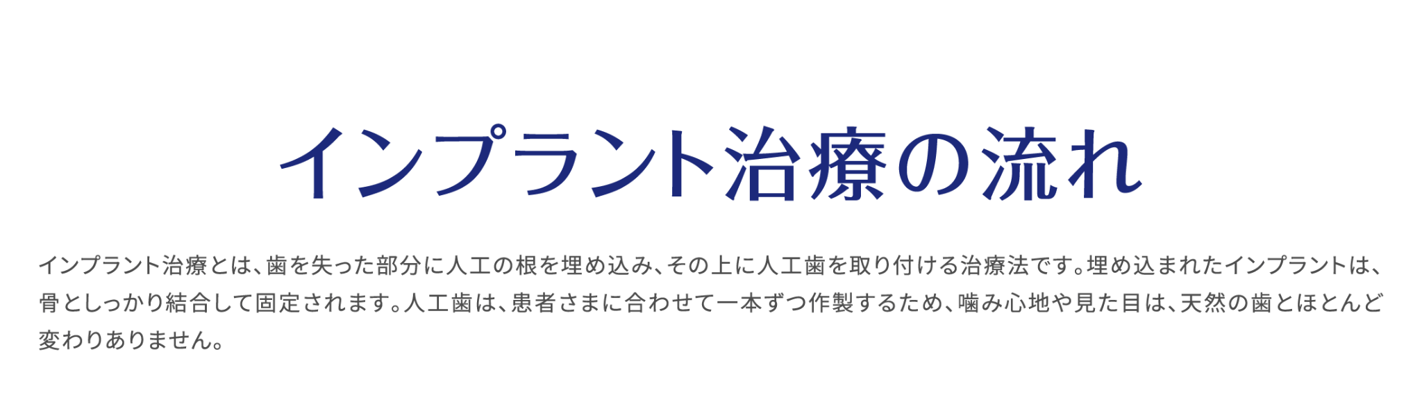 インプラント治療の流れ